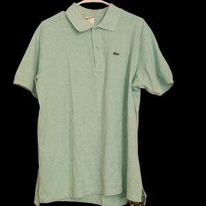 Lacoste Polo Shirt Mens Size XL 6 Green Short Sleeve Casual Preppy Small Croc